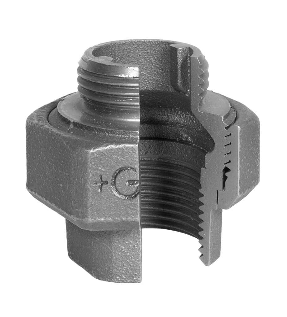GF  332  Verschraubung 1    " schwarz